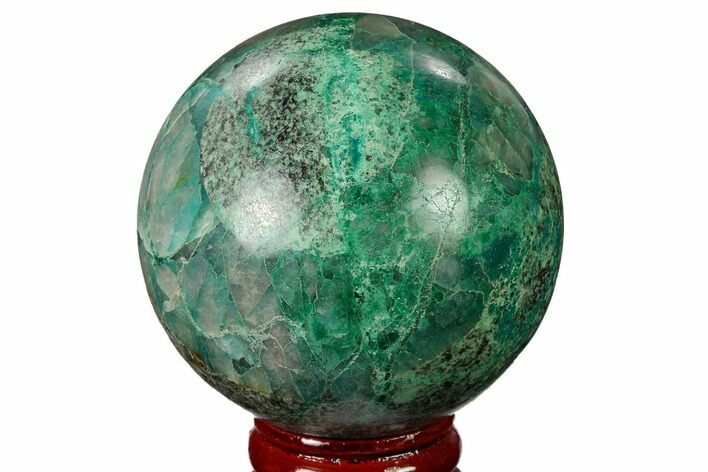 Polished Chrysocolla and Malachite Sphere - Bagdad Mine, Arizona #167661